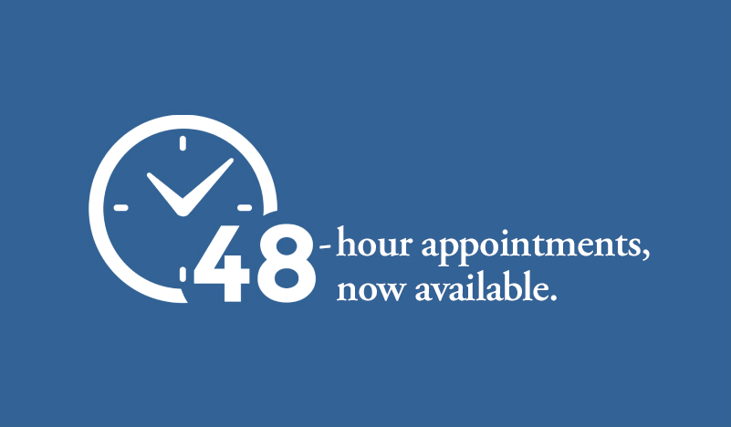 Appointments in 48 hours